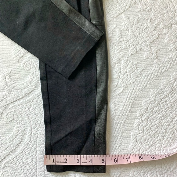 J Crew Leather Stripe Pixie Pant Black - Picture 14 of 15
